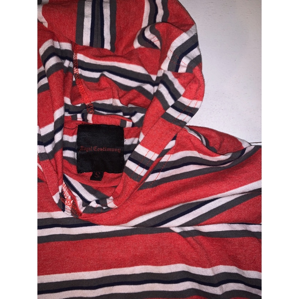 🌻 .•SALE•. Royal testimony red striped hoodie